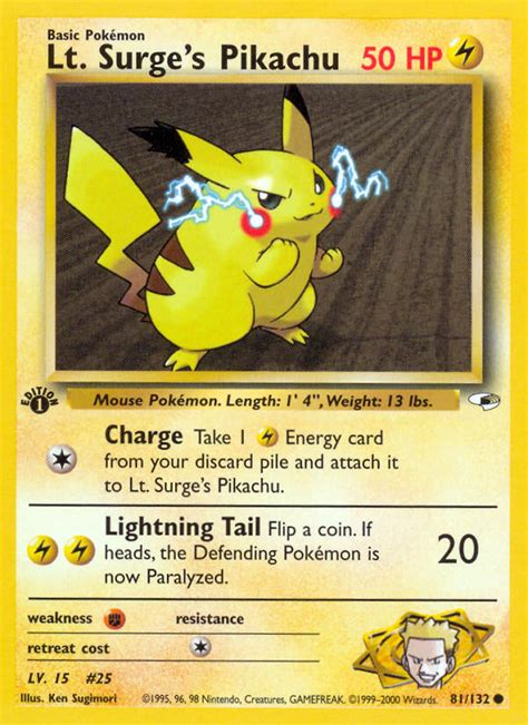 japanese lt surge pikachu|lt surge pikachu price.